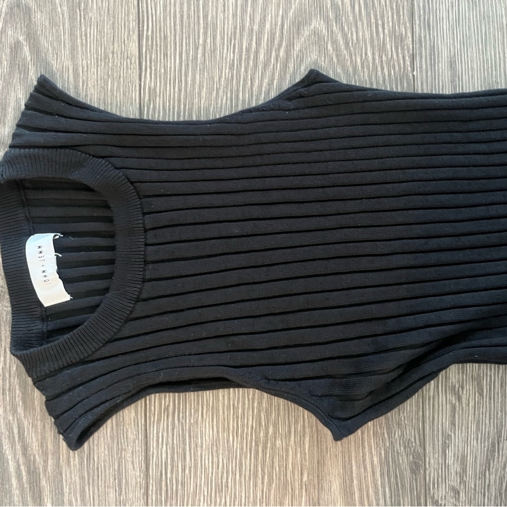 Black Ribbed Dress - Picture 2 of 4